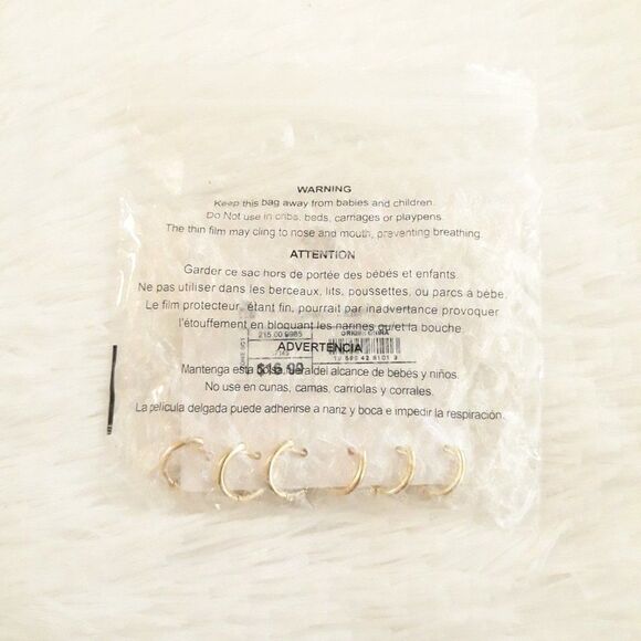 SUGAR FIX Crystal Gold and Pearl Hoop Earring 3pc Set (Nickel Free) NEW!!! - Picture 6 of 7
